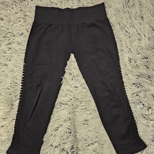 Fabletics Kids Black Leggings with Side Detail